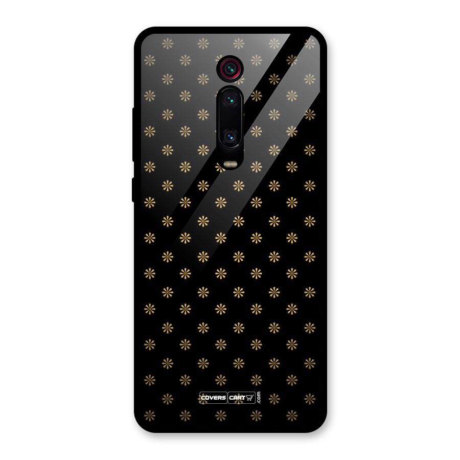 Golden Flowers Glass Back Case for Redmi K20