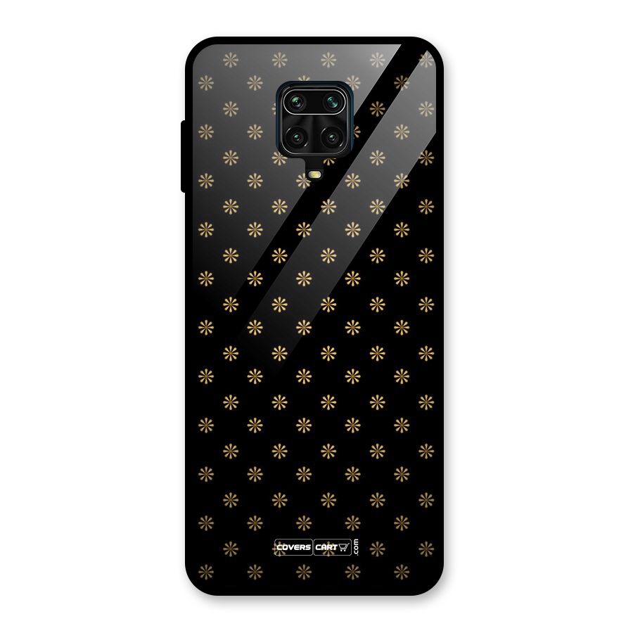 Golden Flowers Glass Back Case for Redmi Note 10 Lite