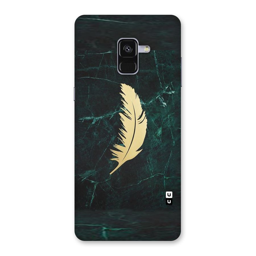 Golden Leaf Back Case for Galaxy A8 Plus