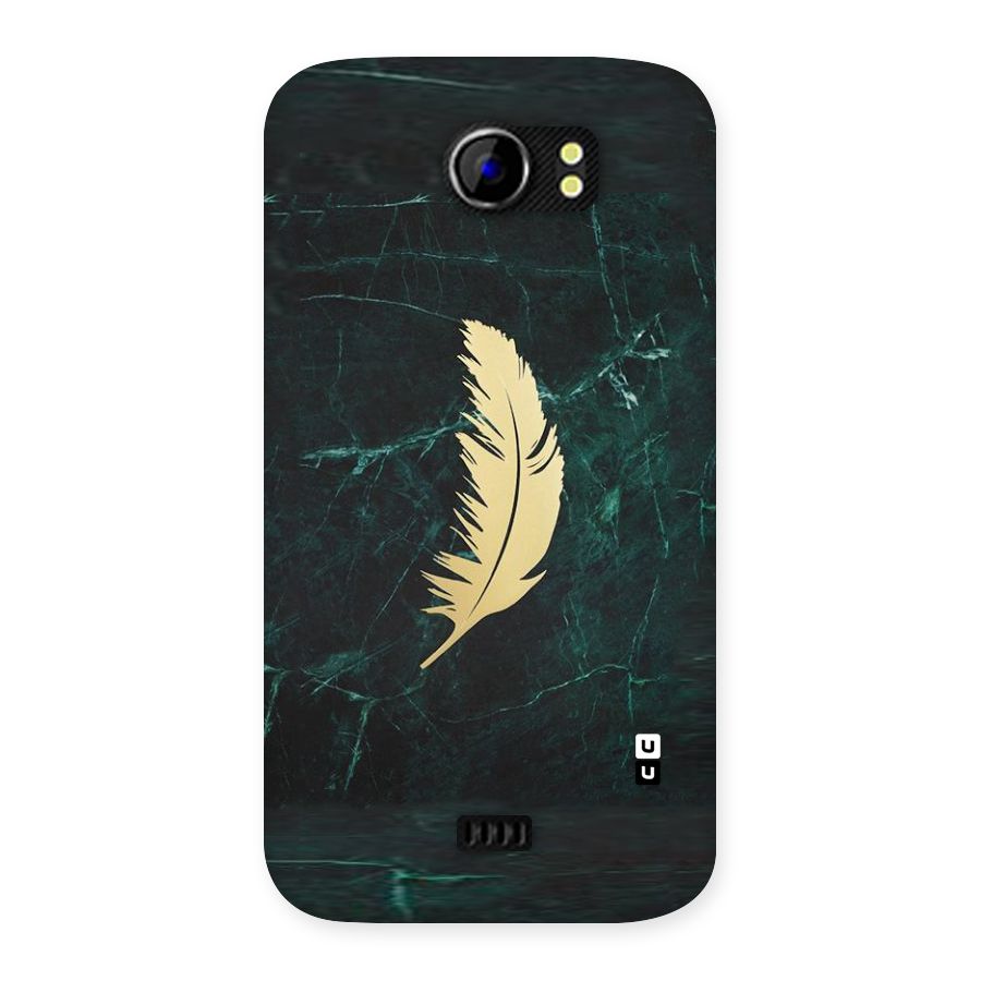 Golden Leaf Back Case for Micromax Canvas 2 A110