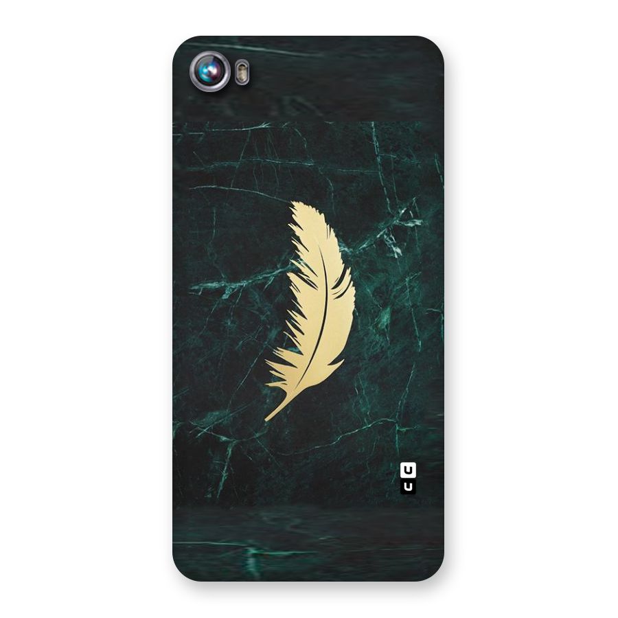Golden Leaf Back Case for Micromax Canvas Fire 4 A107