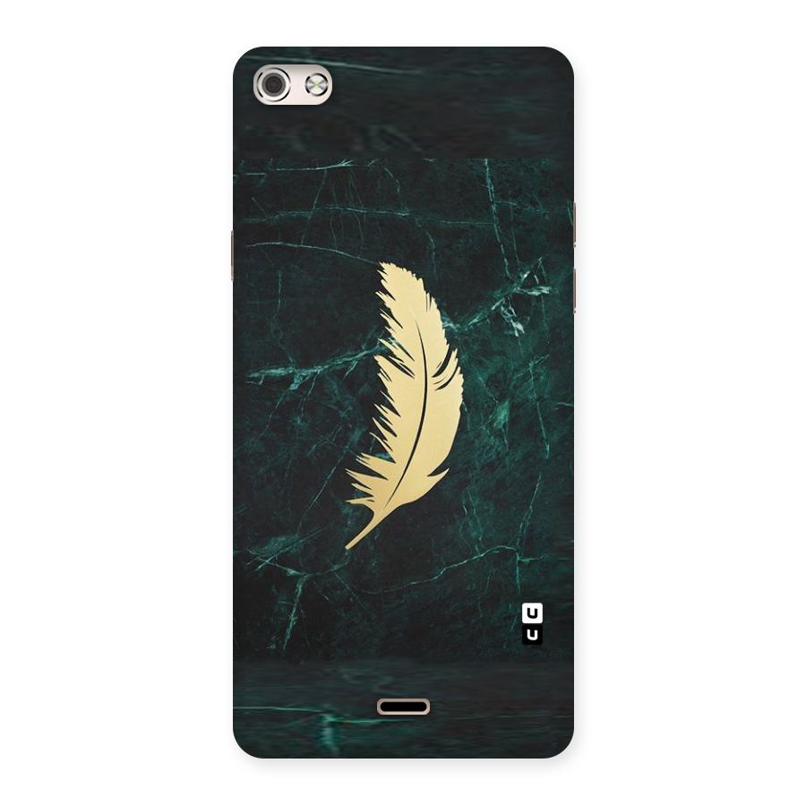 Golden Leaf Back Case for Micromax Canvas Silver 5