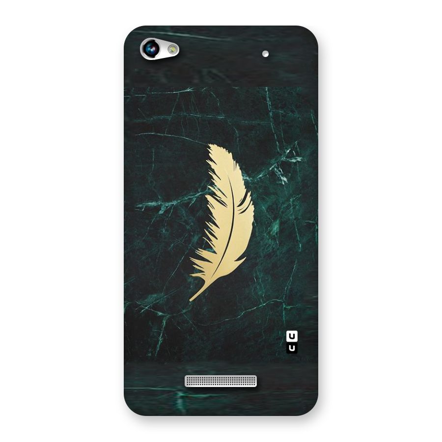 Golden Leaf Back Case for Micromax Hue 2