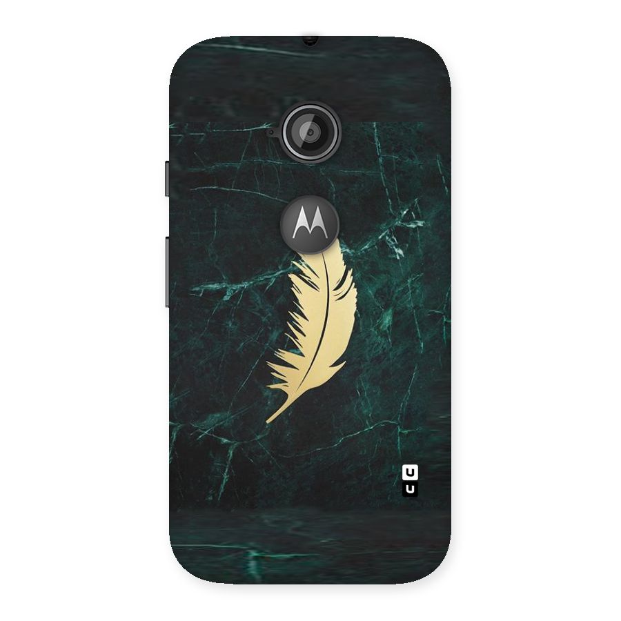Golden Leaf Back Case for Moto E 2nd Gen