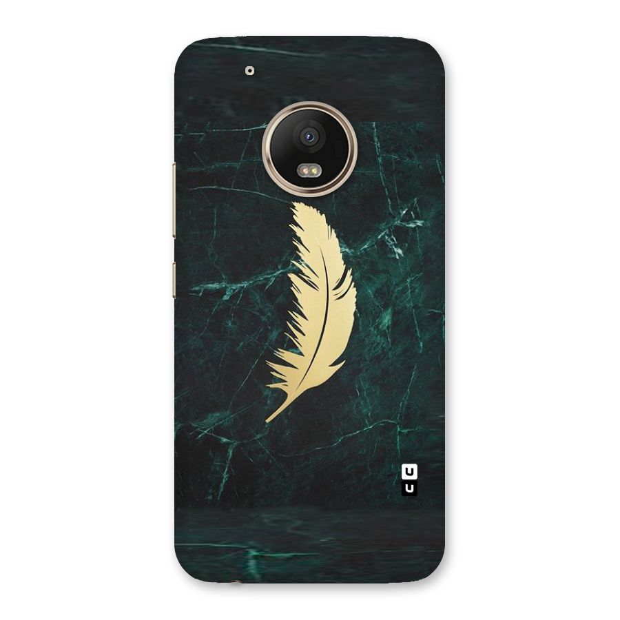 Golden Leaf Back Case for Moto G5 Plus