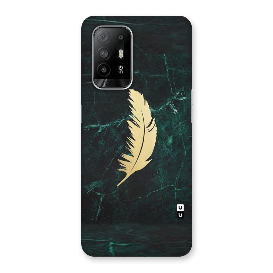 Golden Leaf Back Case for Oppo F19 Pro Plus 5G