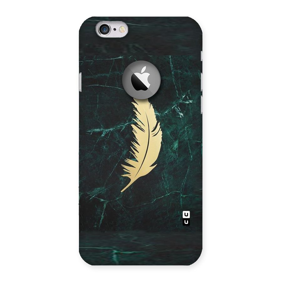 Golden Leaf Back Case for iPhone 6 Logo Cut