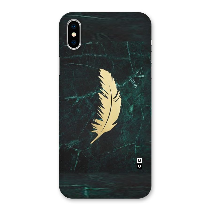 Golden Leaf Back Case for iPhone X