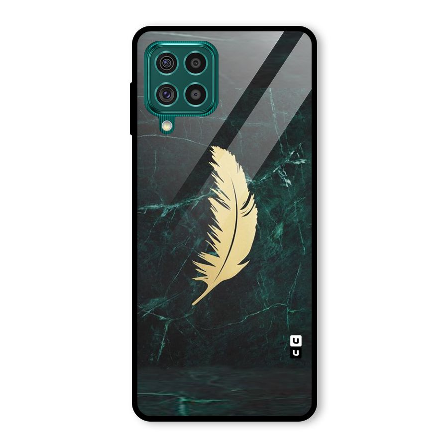 Golden Leaf Glass Back Case for Galaxy F62