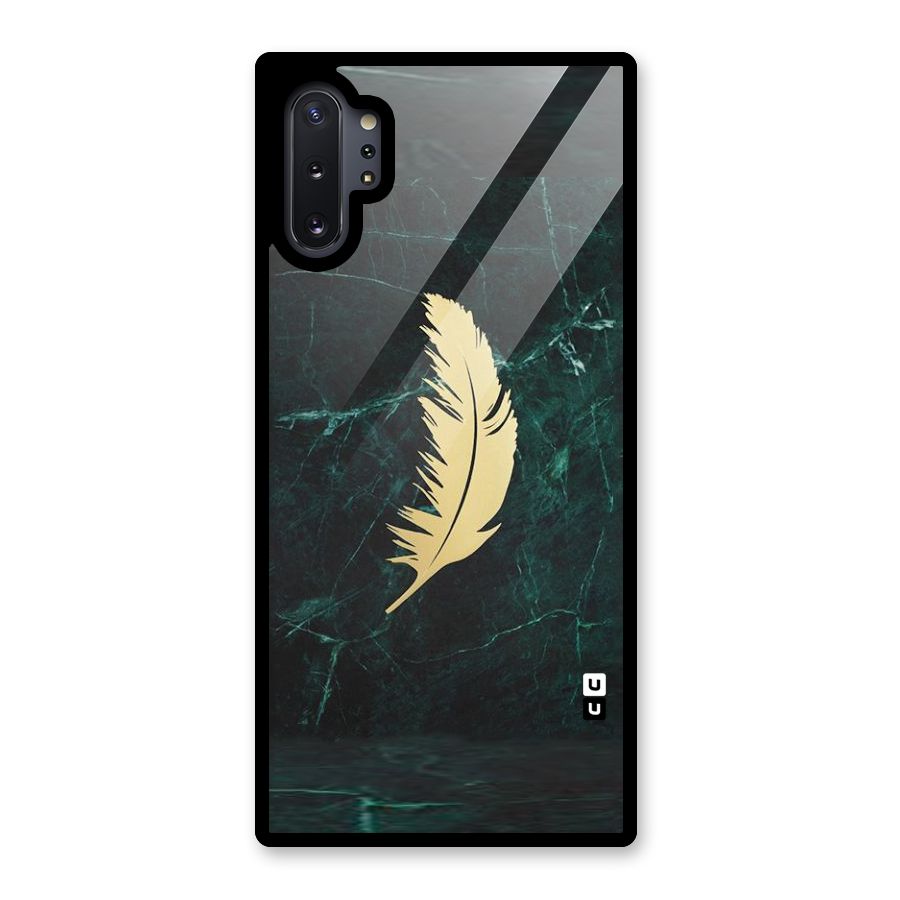 Golden Leaf Glass Back Case for Galaxy Note 10 Plus