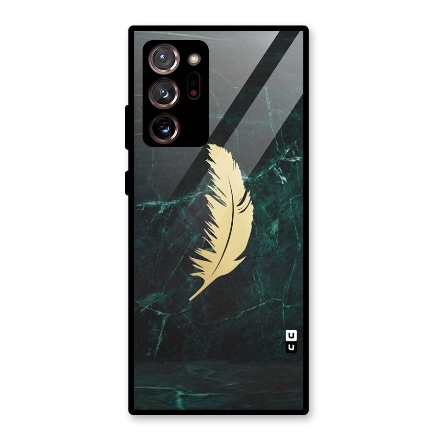 Golden Leaf Glass Back Case for Galaxy Note 20 Ultra