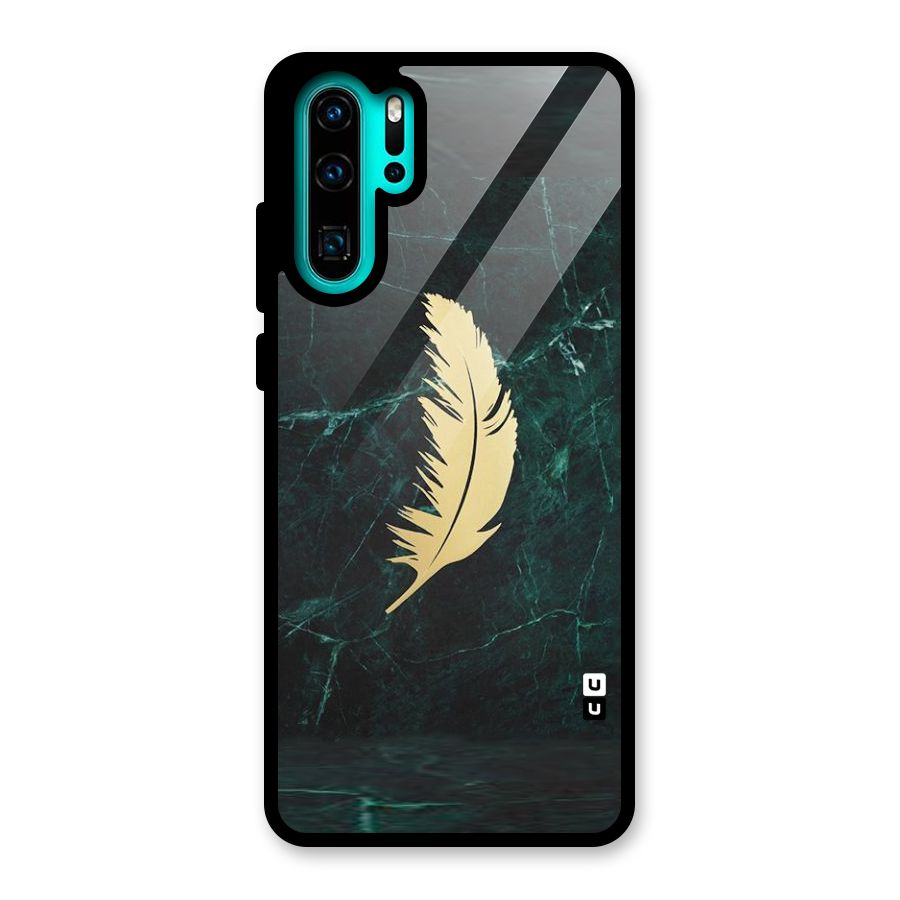 Golden Leaf Glass Back Case for Huawei P30 Pro