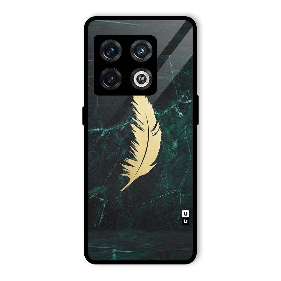 Golden Leaf Glass Back Case for OnePlus 10 Pro 5G