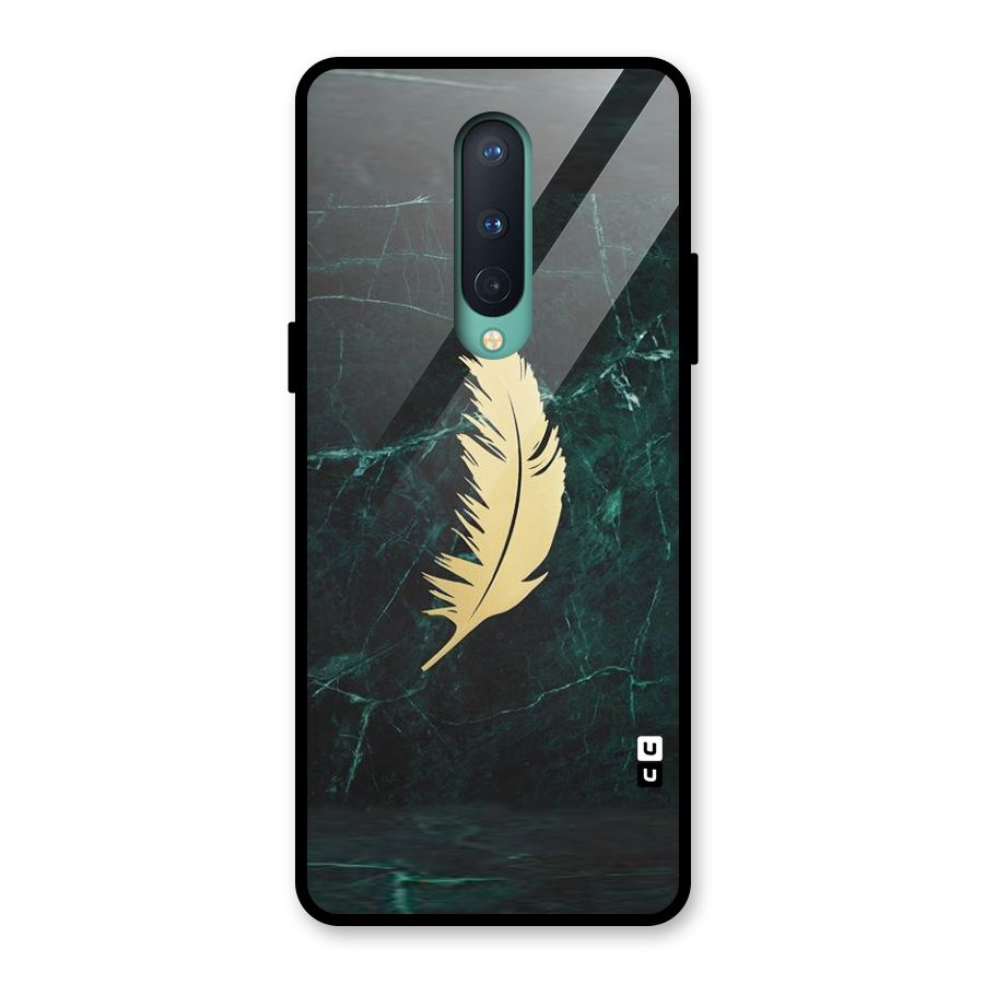 Golden Leaf Glass Back Case for OnePlus 8