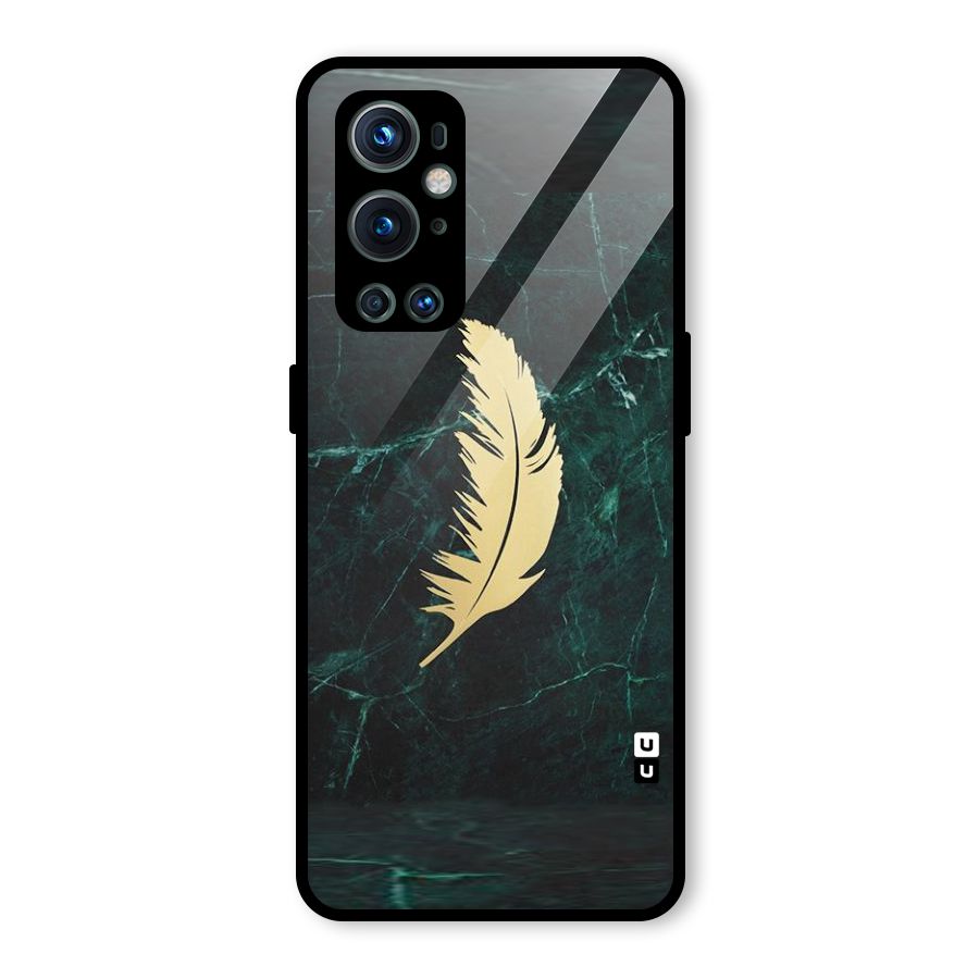 Golden Leaf Glass Back Case for OnePlus 9 Pro