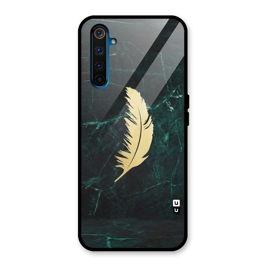 Golden Leaf Glass Back Case for Realme 6 Pro