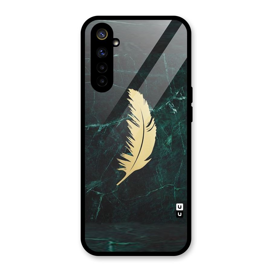 Golden Leaf Glass Back Case for Realme 6i