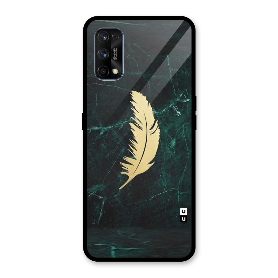 Golden Leaf Glass Back Case for Realme 7 Pro