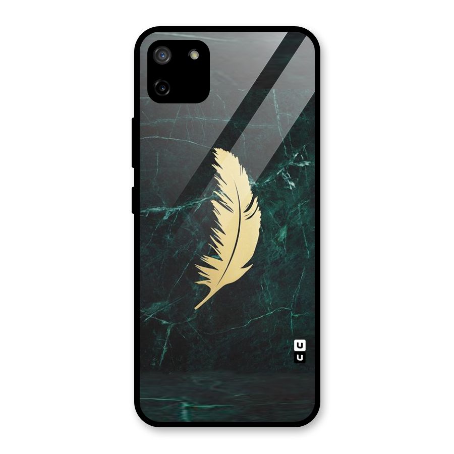 Golden Leaf Glass Back Case for Realme C11