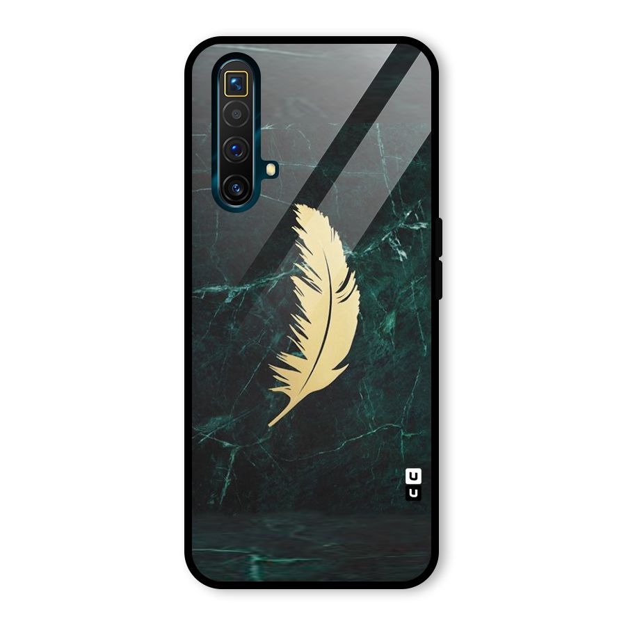 Golden Leaf Glass Back Case for Realme X3 SuperZoom