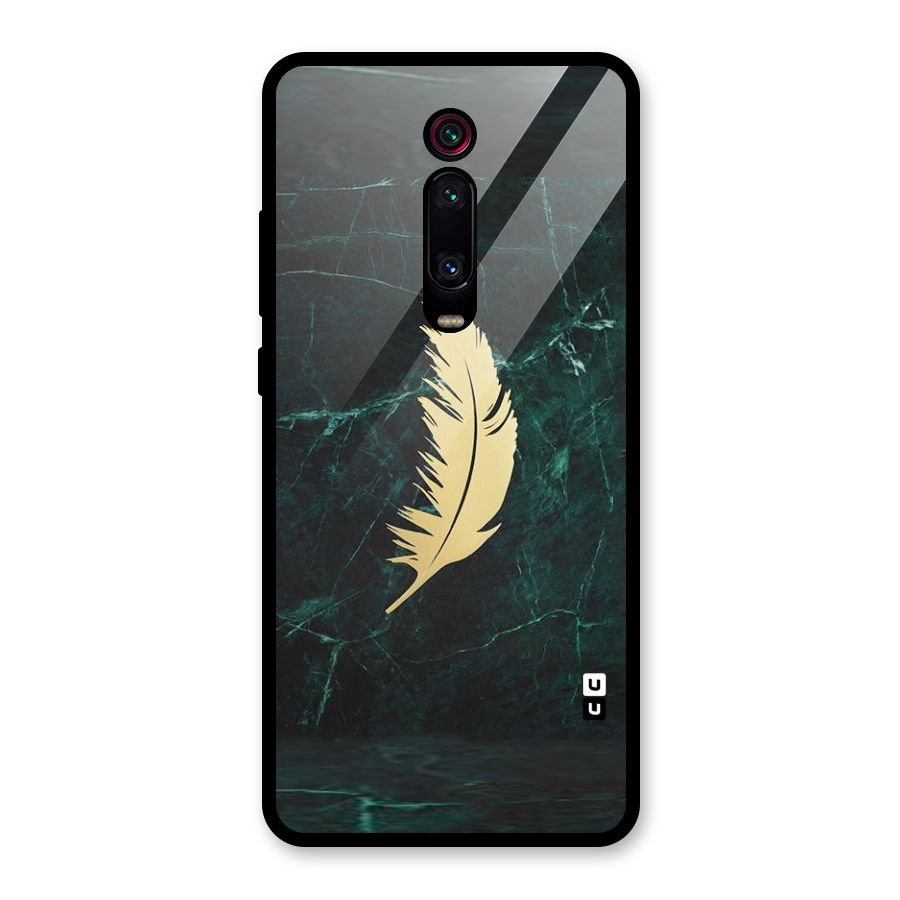 Golden Leaf Glass Back Case for Redmi K20 Pro