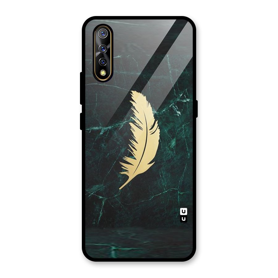 Golden Leaf Glass Back Case for Vivo S1