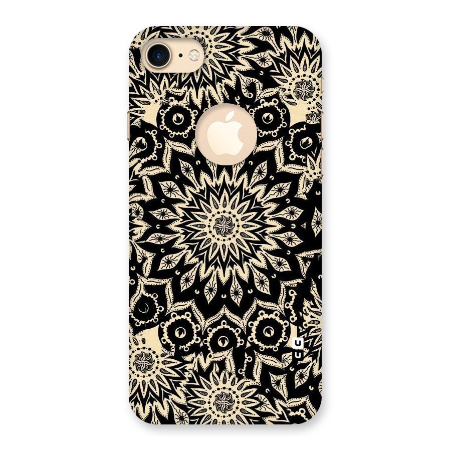 Golden Mandala Back Case for iPhone 7 Logo Cut