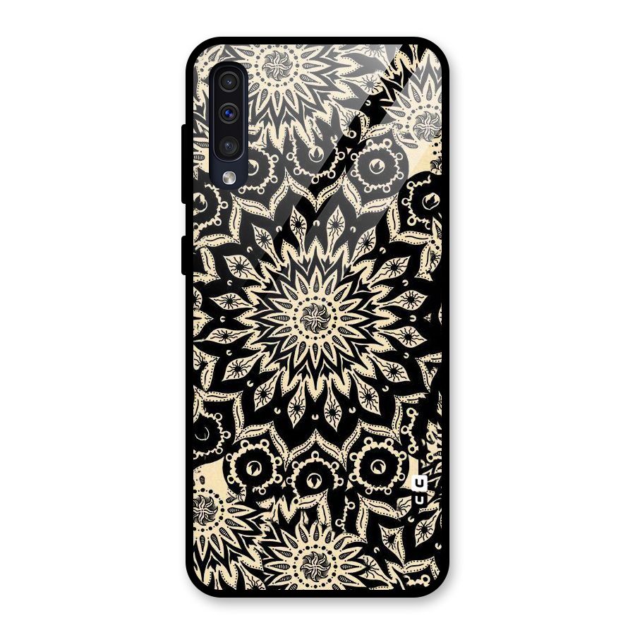 Golden Mandala Glass Back Case for Galaxy A30s