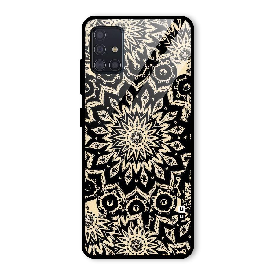 Golden Mandala Glass Back Case for Galaxy A51