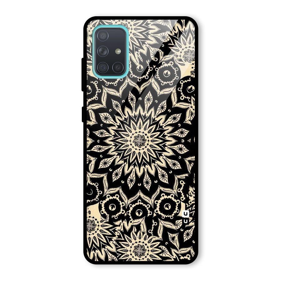Golden Mandala Glass Back Case for Galaxy A71