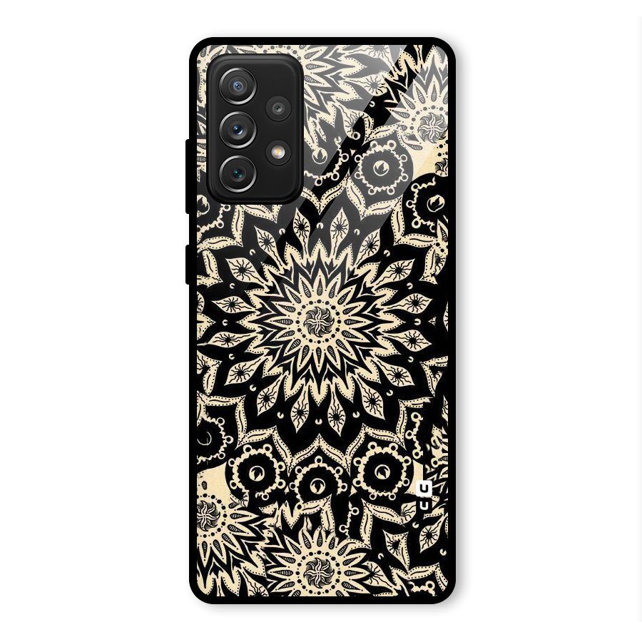 Golden Mandala Glass Back Case for Galaxy A72