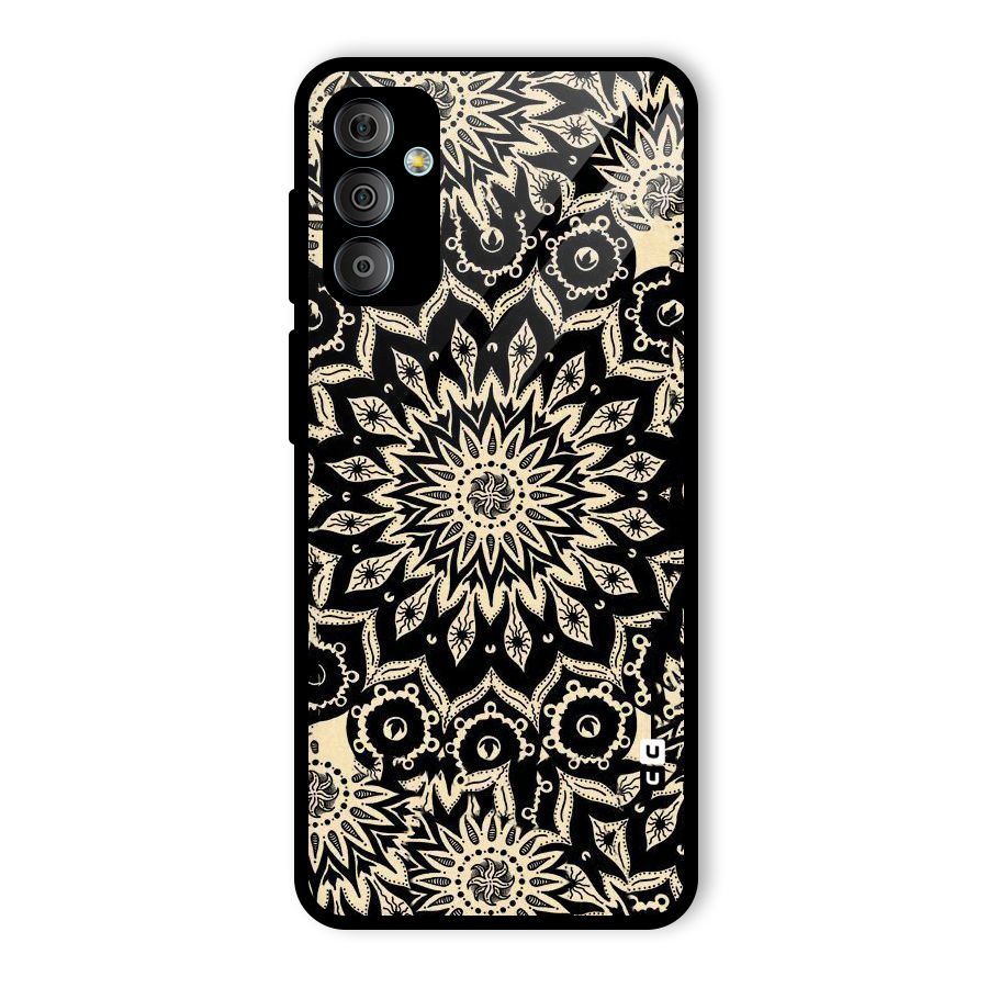 Golden Mandala Glass Back Case for Galaxy F23