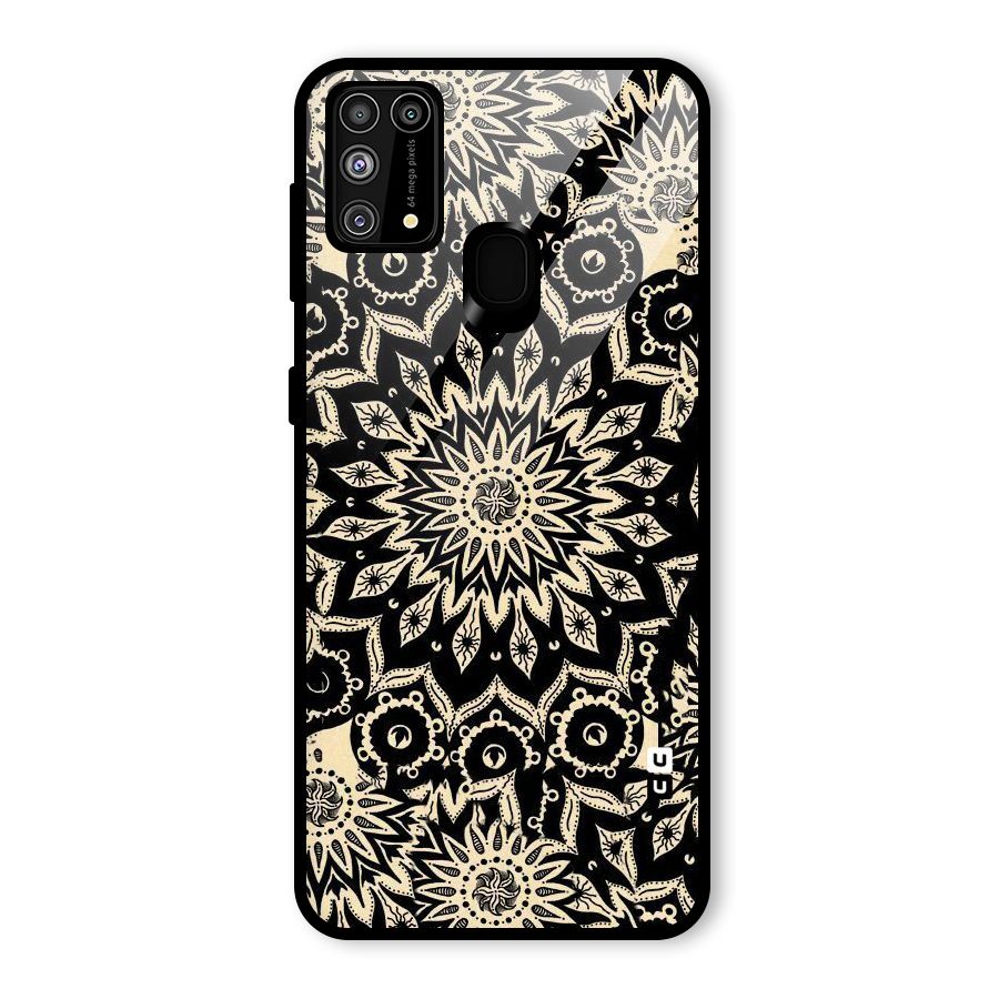 Golden Mandala Glass Back Case for Galaxy F41