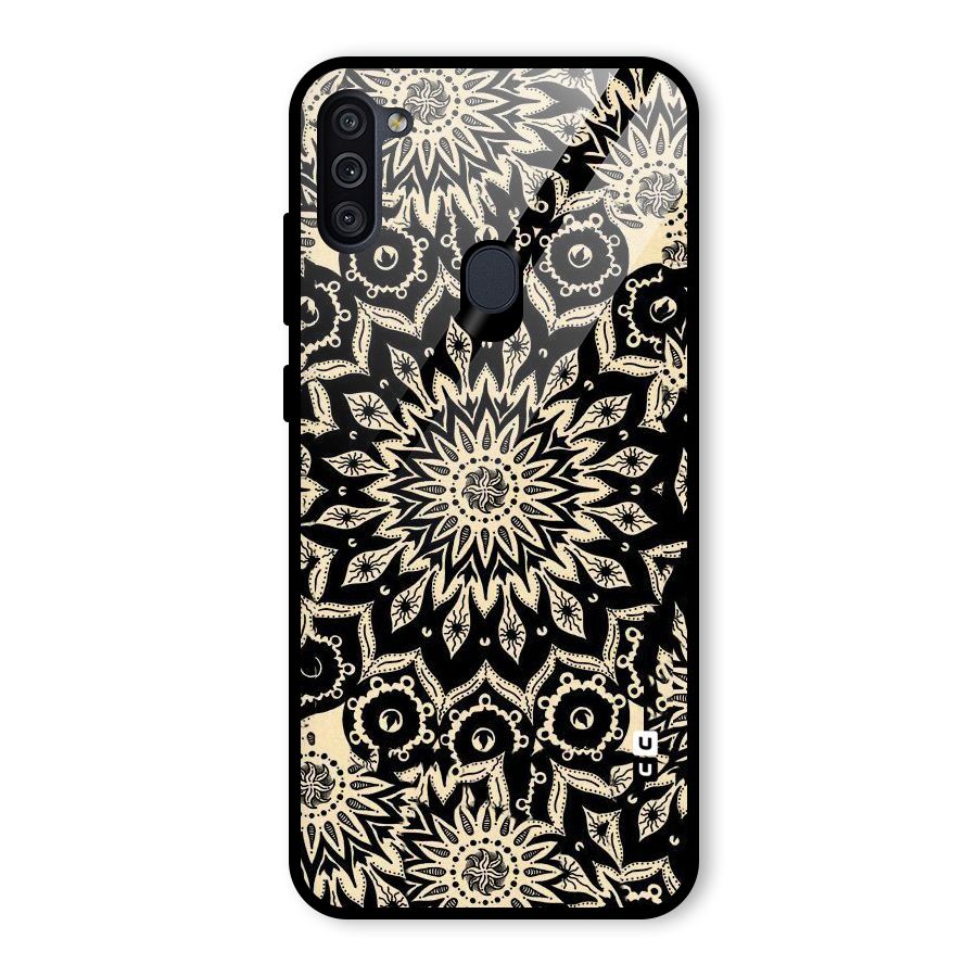 Golden Mandala Glass Back Case for Galaxy M11