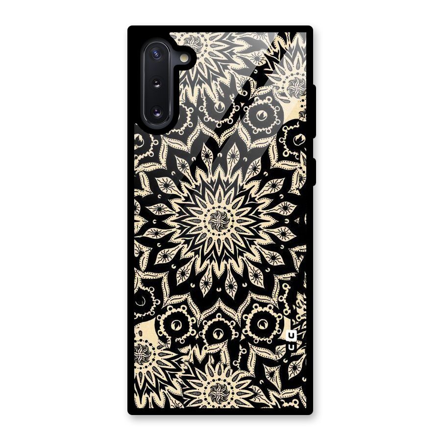 Golden Mandala Glass Back Case for Galaxy Note 10