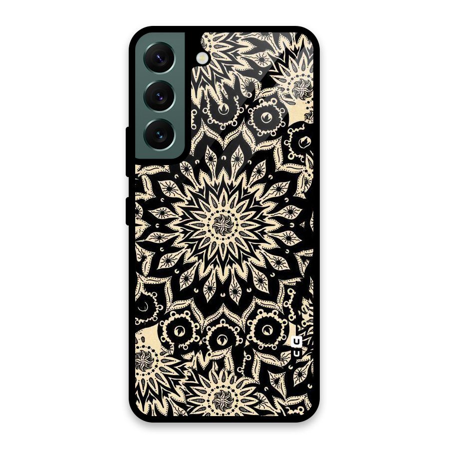 Golden Mandala Glass Back Case for Galaxy S22 5G