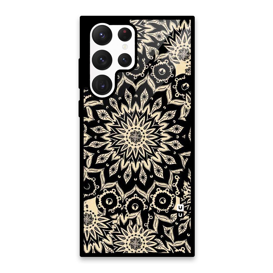 Golden Mandala Glass Back Case for Galaxy S22 Ultra 5G