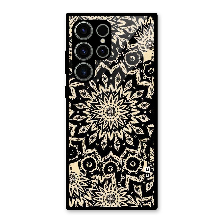 Golden Mandala Glass Back Case for Galaxy S23 Ultra