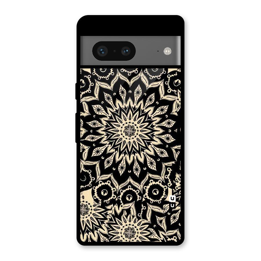 Golden Mandala Glass Back Case for Google Pixel 7