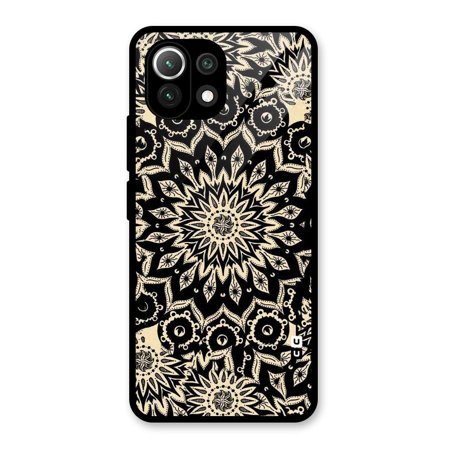 Golden Mandala Glass Back Case for Mi 11 Lite