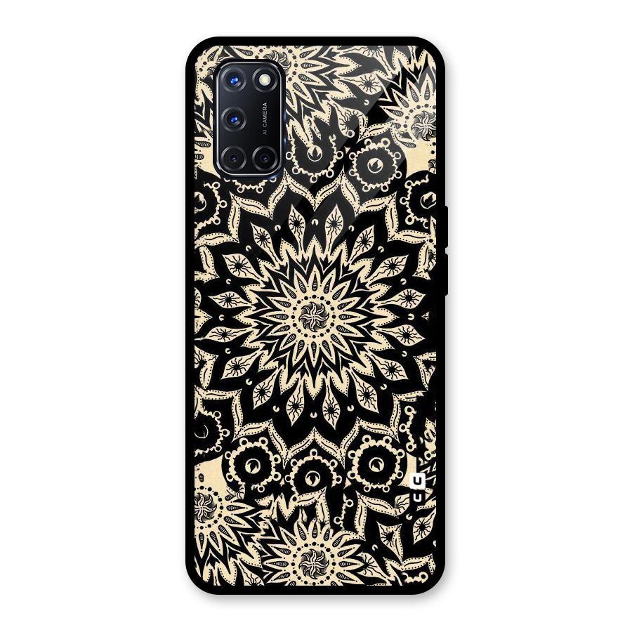 Golden Mandala Glass Back Case for Oppo A52