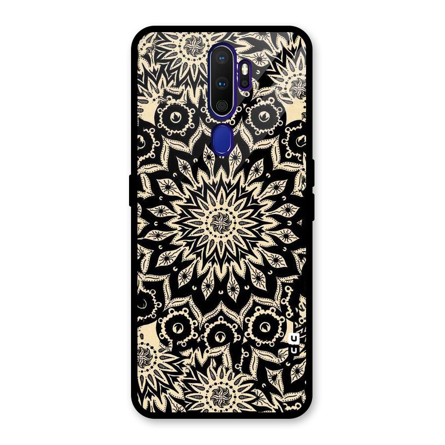 Golden Mandala Glass Back Case for Oppo A9 (2020)