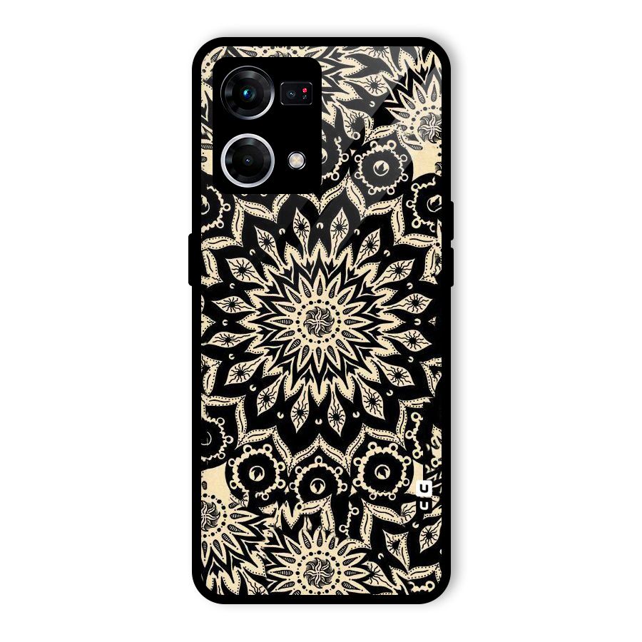 Golden Mandala Glass Back Case for Oppo F21s Pro 4G