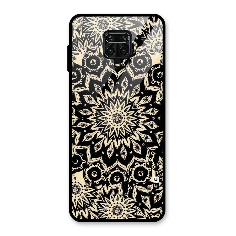 Golden Mandala Glass Back Case for Poco M2 Pro
