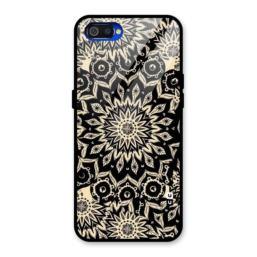 Golden Mandala Glass Back Case for Realme C2
