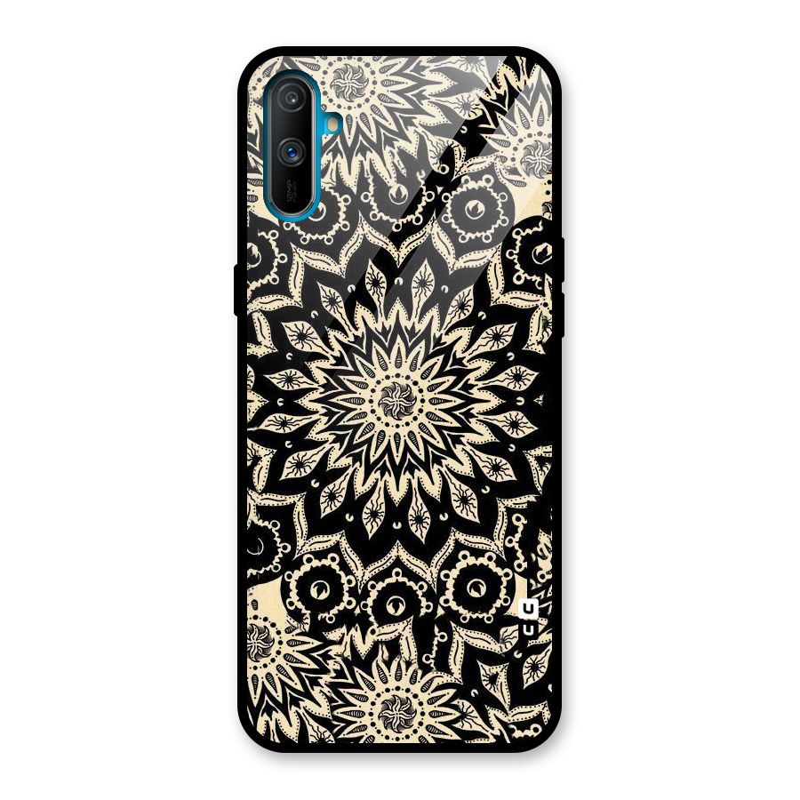 Golden Mandala Glass Back Case for Realme C3