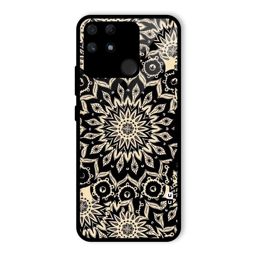 Golden Mandala Glass Back Case for Realme Narzo 50A