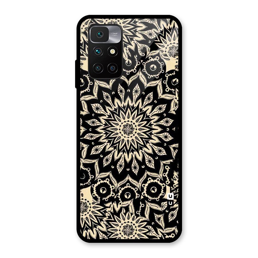 Golden Mandala Glass Back Case for Redmi 10 Prime