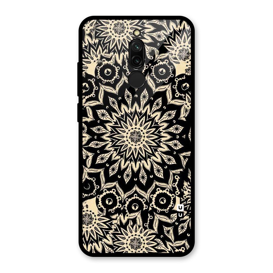 Golden Mandala Glass Back Case for Redmi 8