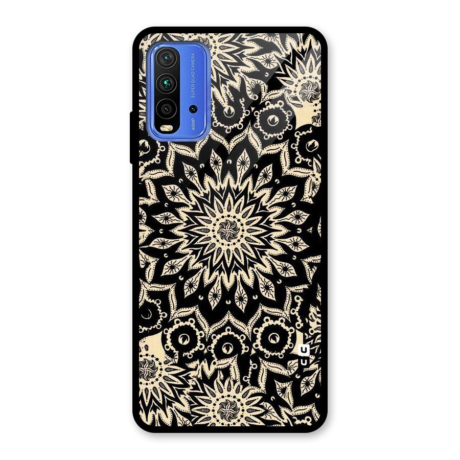 Golden Mandala Glass Back Case for Redmi 9 Power